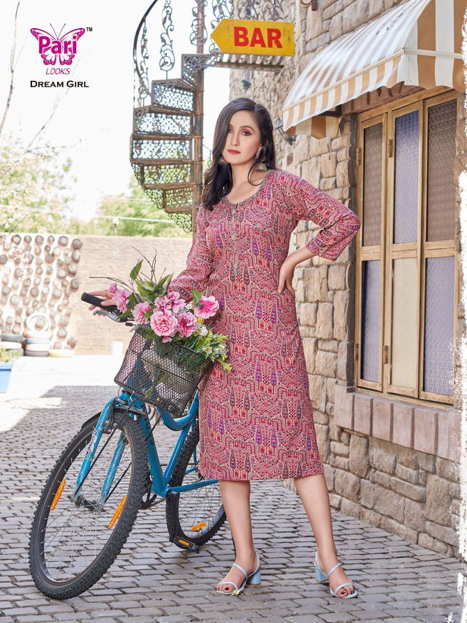 Dream girl By Pari Printed Kurtis Catalog